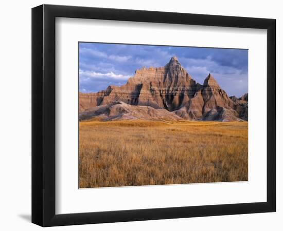 USA, South Dakota, Badlands National Park, Storm clouds over Vampire Peak-John Barger-Framed Photographic Print