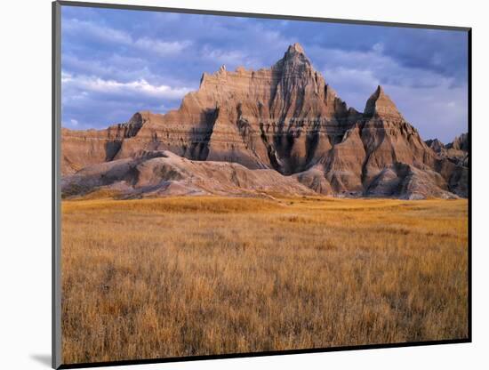 USA, South Dakota, Badlands National Park, Storm clouds over Vampire Peak-John Barger-Mounted Photographic Print