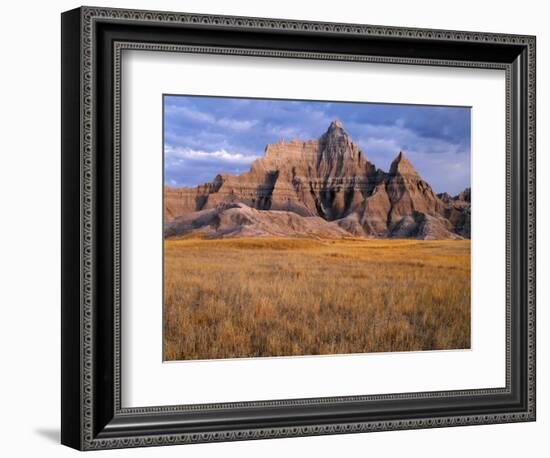 USA, South Dakota, Badlands National Park, Storm clouds over Vampire Peak-John Barger-Framed Photographic Print