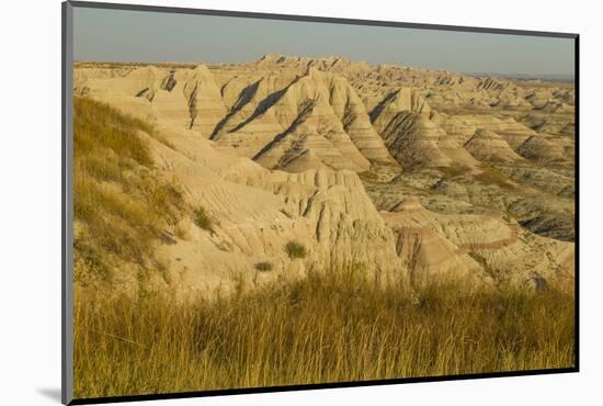 USA, South Dakota, Badlands NP. Grass and Eroded Formations-Cathy & Gordon Illg-Mounted Photographic Print