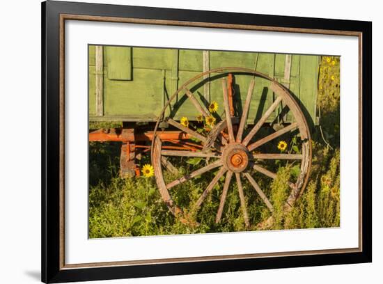 USA, South Dakota, Wild Horse Sanctuary. Close-up of Vintage Wagon-Cathy & Gordon Illg-Framed Photographic Print