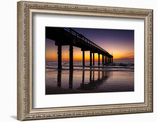 USA, St. Augustine, St. John's Pier at Sunrise-Rona Schwarz-Framed Photographic Print