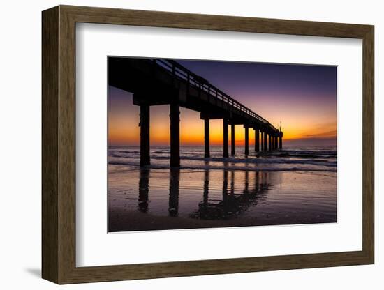 USA, St. Augustine, St. John's Pier at Sunrise-Rona Schwarz-Framed Photographic Print