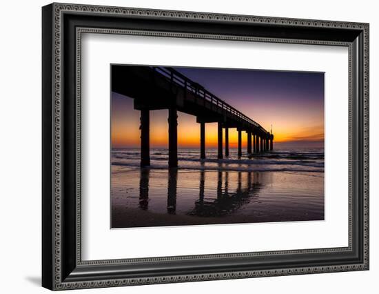 USA, St. Augustine, St. John's Pier at Sunrise-Rona Schwarz-Framed Photographic Print