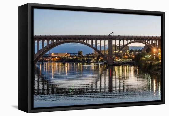 USA, Tennessee. Appalachia, Tennessee River Basin, Knoxville, bridge over Tennessee River-Alison Jones-Framed Premier Image Canvas