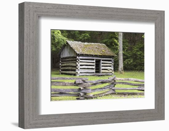 USA, Tennessee. Cades Cove, Great Smoky Mountain National Park Historic building Tipton Oliver blac-Trish Drury-Framed Photographic Print