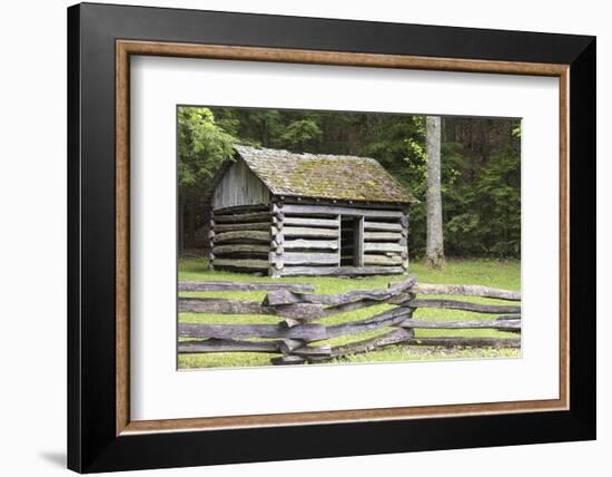 USA, Tennessee. Cades Cove, Great Smoky Mountain National Park Historic building Tipton Oliver blac-Trish Drury-Framed Photographic Print