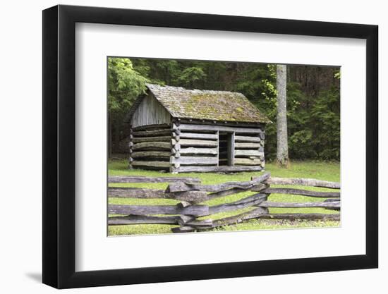 USA, Tennessee. Cades Cove, Great Smoky Mountain National Park Historic building Tipton Oliver blac-Trish Drury-Framed Photographic Print