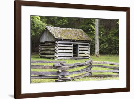 USA, Tennessee. Cades Cove, Great Smoky Mountain National Park Historic building Tipton Oliver blac-Trish Drury-Framed Photographic Print