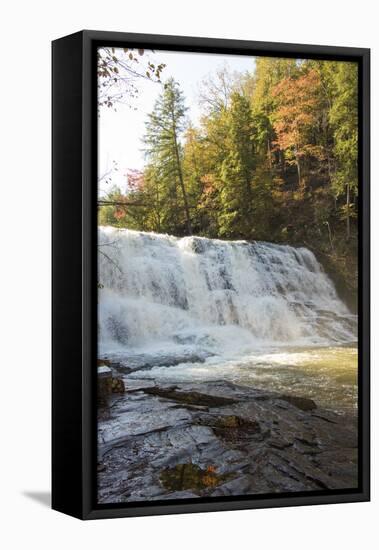 USA, Tennessee. Cane Creek Cascades in Fall Creek Falls State Park-Trish Drury-Framed Premier Image Canvas