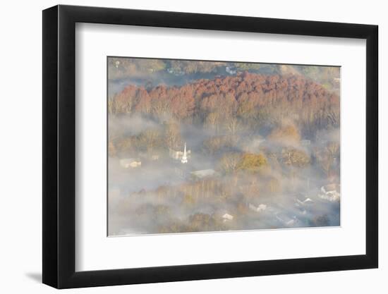 USA, Tennessee. Church steeple rises above fog.-Trish Drury-Framed Photographic Print