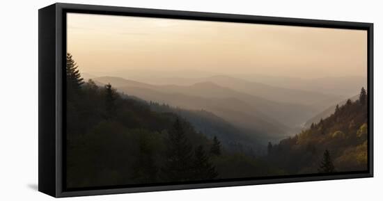 USA, Tennessee, Great Smoky Mountains National Park. Sunrise on Mountain Ridge Lines-Jaynes Gallery-Framed Premier Image Canvas