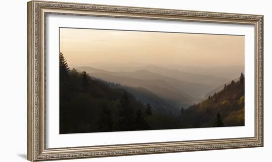 USA, Tennessee, Great Smoky Mountains National Park. Sunrise on Mountain Ridge Lines-Jaynes Gallery-Framed Photographic Print