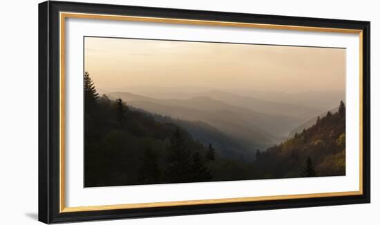 USA, Tennessee, Great Smoky Mountains National Park. Sunrise on Mountain Ridge Lines-Jaynes Gallery-Framed Photographic Print