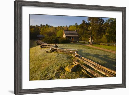USA, Tennessee, Historic Cabin in Cades Cove at Smoky Mountains NP-Joanne Wells-Framed Photographic Print