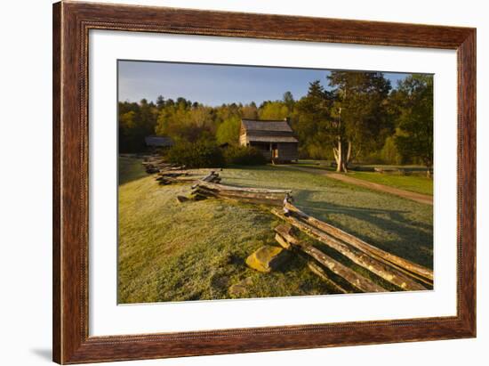 USA, Tennessee, Historic Cabin in Cades Cove at Smoky Mountains NP-Joanne Wells-Framed Photographic Print