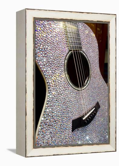 USA, Tennessee, Nashville. Taylor Swift's bejeweled rhinestone guitar.-Cindy Miller Hopkins-Framed Premier Image Canvas