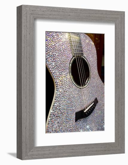 USA, Tennessee, Nashville. Taylor Swift's bejeweled rhinestone guitar.-Cindy Miller Hopkins-Framed Photographic Print