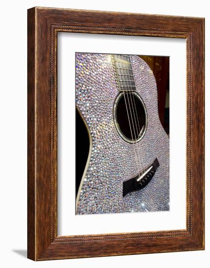 USA, Tennessee, Nashville. Taylor Swift's bejeweled rhinestone guitar.-Cindy Miller Hopkins-Framed Photographic Print
