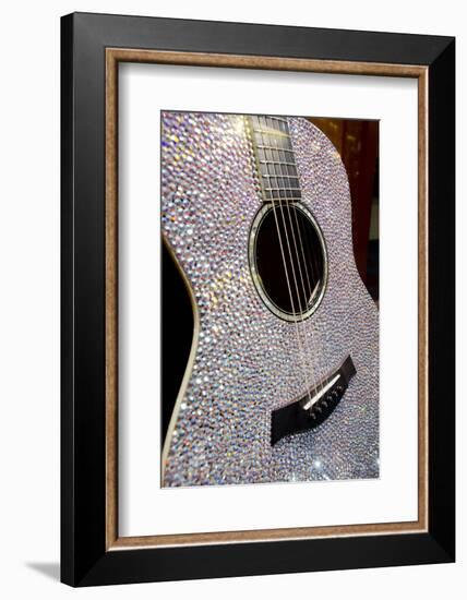 USA, Tennessee, Nashville. Taylor Swift's bejeweled rhinestone guitar.-Cindy Miller Hopkins-Framed Photographic Print