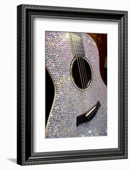 USA, Tennessee, Nashville. Taylor Swift's bejeweled rhinestone guitar.-Cindy Miller Hopkins-Framed Photographic Print