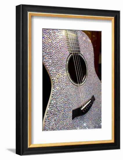 USA, Tennessee, Nashville. Taylor Swift's bejeweled rhinestone guitar.-Cindy Miller Hopkins-Framed Photographic Print