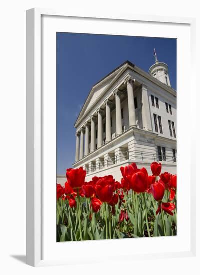 USA, Tennessee, Nashville. Tennessee State Capitol building.-Cindy Miller Hopkins-Framed Photographic Print