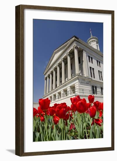 USA, Tennessee, Nashville. Tennessee State Capitol building.-Cindy Miller Hopkins-Framed Photographic Print