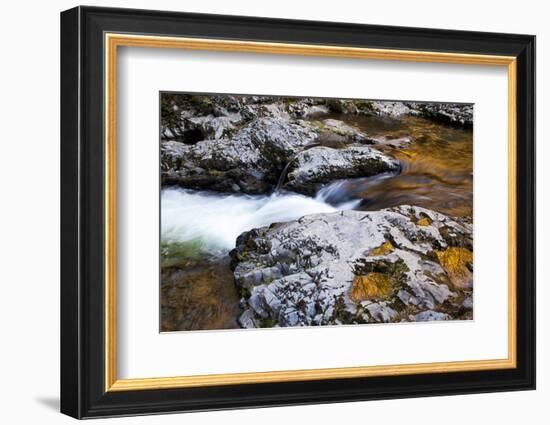 USA, Tennessee. Reflections along the Little River in the Smoky Mountains.-Joanne Wells-Framed Photographic Print