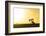 USA, Texas. Martin County, Pumpjack on cotton field at sunset-Alison Jones-Framed Photographic Print