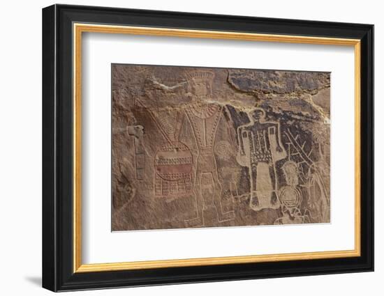 Usa Three Kings Petroglyph, Dinosaur National Monument-Judith Zimmerman-Framed Photographic Print