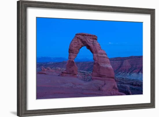 USA, Utah, Arches National Park, Delicate Arch, Dusk-Catharina Lux-Framed Photographic Print