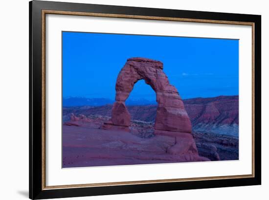 USA, Utah, Arches National Park, Delicate Arch, Dusk-Catharina Lux-Framed Photographic Print