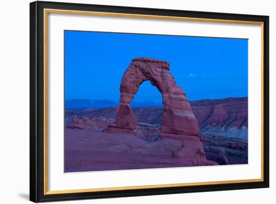 USA, Utah, Arches National Park, Delicate Arch, Dusk-Catharina Lux-Framed Photographic Print