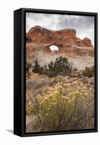 USA, Utah, Arches National Park. Scenic of Tunnel Arch-Cathy & Gordon Illg-Framed Premier Image Canvas