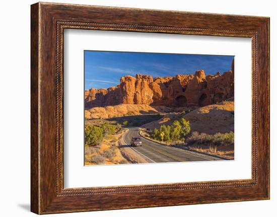 Usa, Utah, Arches National Park, the Windows Road-Alan Copson-Framed Photographic Print