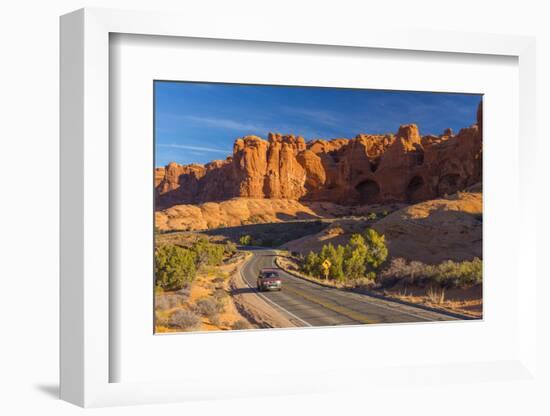 Usa, Utah, Arches National Park, the Windows Road-Alan Copson-Framed Photographic Print