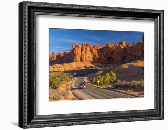 Usa, Utah, Arches National Park, the Windows Road-Alan Copson-Framed Photographic Print