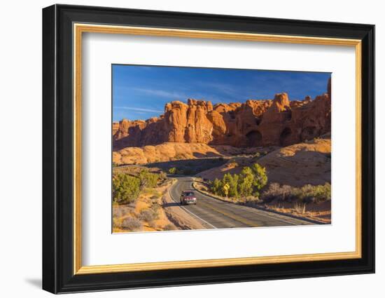 Usa, Utah, Arches National Park, the Windows Road-Alan Copson-Framed Photographic Print