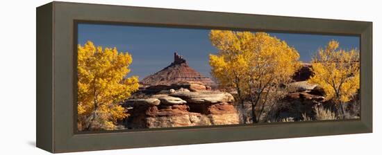 USA, Utah. Autumn panoramic, Needles District of Canyonlands National Park.-Judith Zimmerman-Framed Premier Image Canvas