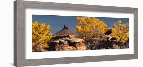 USA, Utah. Autumn panoramic, Needles District of Canyonlands National Park.-Judith Zimmerman-Framed Photographic Print