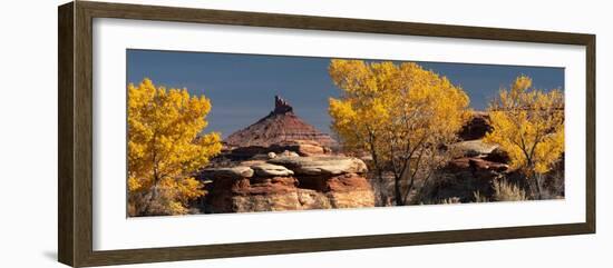 USA, Utah. Autumn panoramic, Needles District of Canyonlands National Park.-Judith Zimmerman-Framed Photographic Print