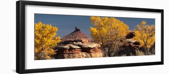 USA, Utah. Autumn panoramic, Needles District of Canyonlands National Park.-Judith Zimmerman-Framed Photographic Print