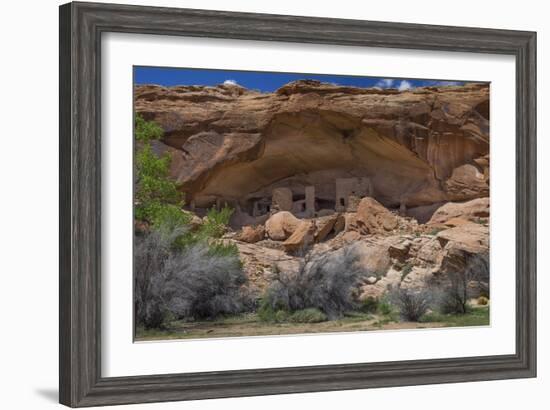 USA, Utah, Bluff. River House Ruin Near the San Juan River on Cedar Mesa-Charles Crust-Framed Photographic Print