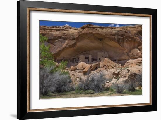 USA, Utah, Bluff. River House Ruin Near the San Juan River on Cedar Mesa-Charles Crust-Framed Photographic Print