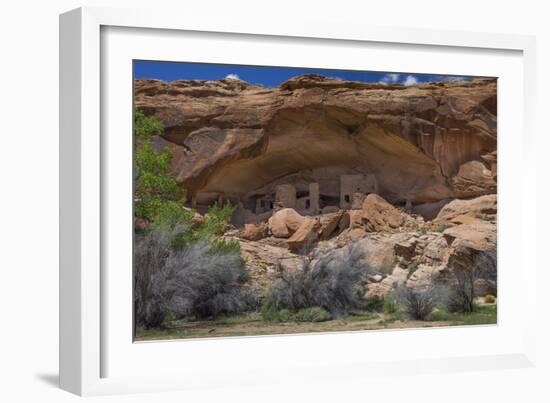 USA, Utah, Bluff. River House Ruin Near the San Juan River on Cedar Mesa-Charles Crust-Framed Photographic Print