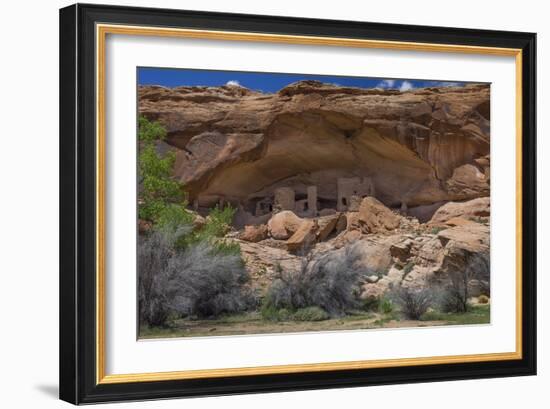 USA, Utah, Bluff. River House Ruin Near the San Juan River on Cedar Mesa-Charles Crust-Framed Photographic Print