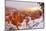USA, Utah, Bryce Canyon National Park. Panoramic View of Sunrise Peeking Through the Fog and Cloud-Ann Collins-Mounted Photographic Print