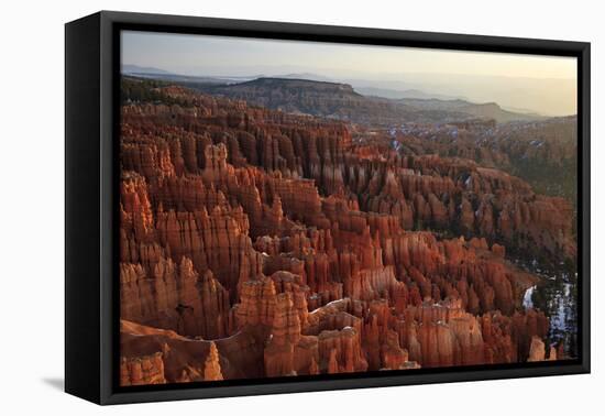 USA, Utah, Bryce Canyon National Park, Sunrise at Inspiration Point, Digital Composite, Hdr-Rick A. Brown-Framed Premier Image Canvas