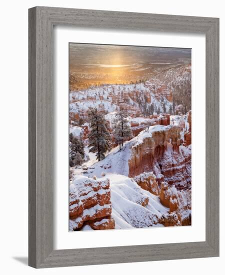 USA, Utah, Bryce Canyon National Park, Sunrise from Sunrise Point after Fresh Snowfall-Ann Collins-Framed Photographic Print